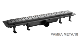 SZH865M Душевой лоток с рамкой и решеткой 65см из нержавеющей стали DESIGN2 цвет графит PLASTBRNO