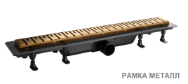 SZH8650 Душевой лоток с рамкой и решеткой 65см из нержавеющей стали DESIGN2 цвет матовое золото PLASTBRNO