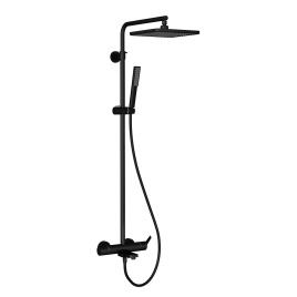 DK3308 Душевая стойка Galaxy с изливом, черная TESKA