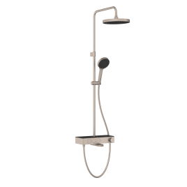 A4730934EXP CORE Round Душевая стойка с термостатом с изливом, верхним и ручным душами никель брашированный VITRA