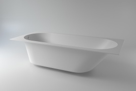 1.01.007.11.1 ORION 170 Ванна 168x74 встраиваемая Soft Rock Белый матовый HOLBI