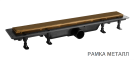 SZH9750 Душевой лоток с рамкой и решеткой 75см из нержавеющей стали DESIGN4 цвет матовое золото PLASTBRNO