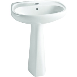 9600B003-7650 Normus Раковина с пьедесталом 55 см белая VITRA