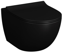7748B083-0101 Sento Rim-ex подвесной безободковый унитаз без сиденья черный матовый