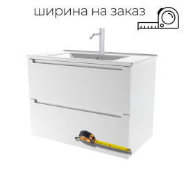 D65-110BM Тумба ДИОН шириной 65-110см Белый мат