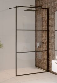 GRID GB400 1200x2000 душевая перегородка, черный RIHO