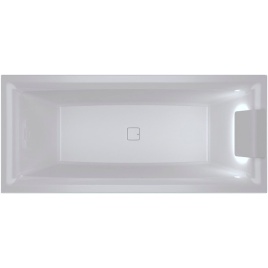 B100003005 Ванна STILL SQUARE 170x75 подголовник с подсветкой справа RIHO