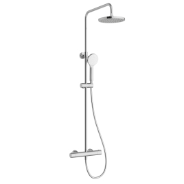 A47298EXP JOY Round Душевая стойка с термостатом с верхним и ручным душами хром VITRA