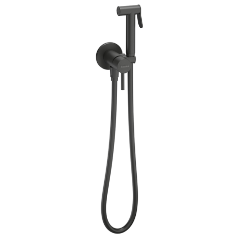 BTK6804 Встраиваемый смеситель с гигеническим душем Pulito черный TESKA фото 1