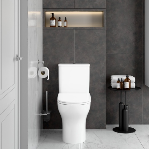 9889B003-7200 M50 Напольный безободковый унитаз VotrexFlush (торнадо) с бачком и сиденьем микролифт фото 3