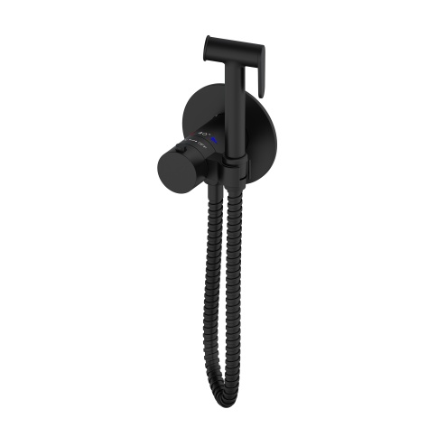 OL-829909-MB Y-LINE Гигиенический душ с термостатом черный матовый OLIVEEKA фото 1