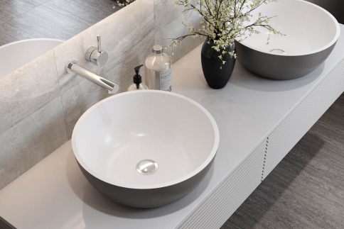 2.02.001.44.4 MOON Раковина 43x43 Nano Concrete бетон HOLBI фото 4