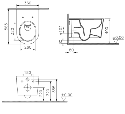7870B403-0075 Nest Quantum flush Подвесной безободковый унитаз без сиденья фото 7