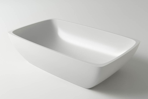 1.02.010.11.1 TITAN Раковина 59x36 Soft Rock Белый матовый HOLBI фото 1
