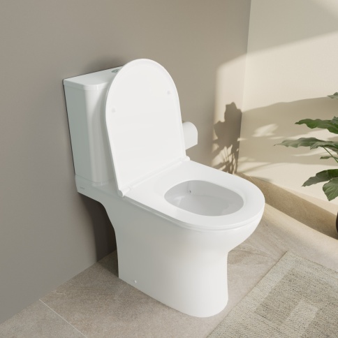 9889B003-7200 M50 Напольный безободковый унитаз VotrexFlush (торнадо) с бачком и сиденьем микролифт фото 5