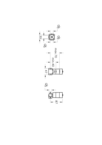 A41455 Built-In Stop Valve Mix Внутренняя часть смесителя для душа VITRA фото 2