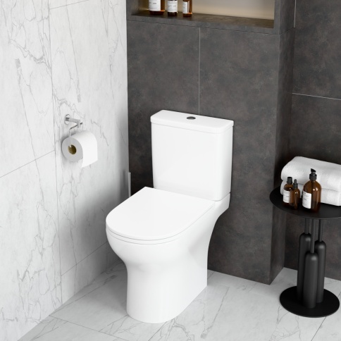 9889B003-7200 M50 Напольный безободковый унитаз VotrexFlush (торнадо) с бачком и сиденьем микролифт фото 4
