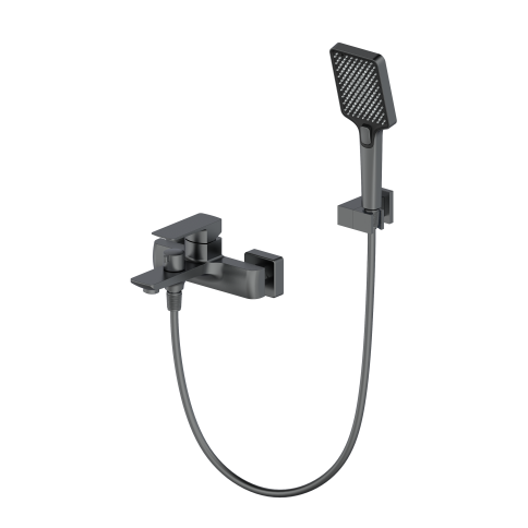 OL-639003A-BGM D-LINE Смеситель для ванны с душевым гарнитуром оружейный металл OLIVEEKA фото 1