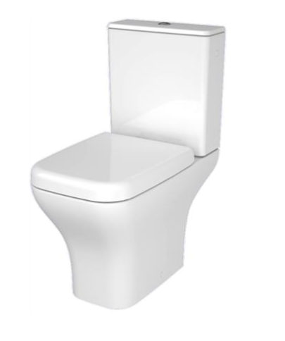 9843B003-7201 Polar Напольный безободковый унитаз Open-back с бачком и сиденьем микролифт фото 1