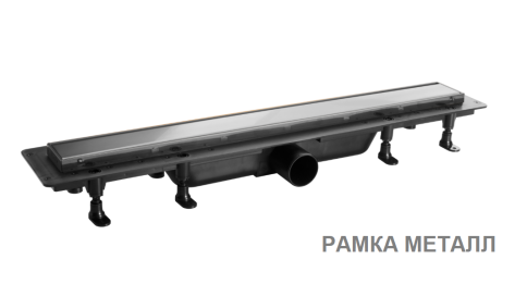SZH940M Душевой лоток с рамкой и решеткой 40см из нержавеющей стали DESIGN4 цвет графит PLASTBRNO фото 1