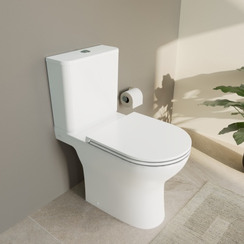 9889B003-7200 M50 Напольный безободковый унитаз VotrexFlush (торнадо) с бачком и сиденьем микролифт фото 6
